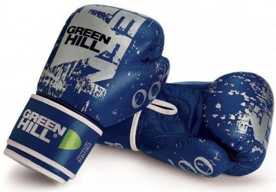 Боксерские перчатки "007" Green Hill (синий)