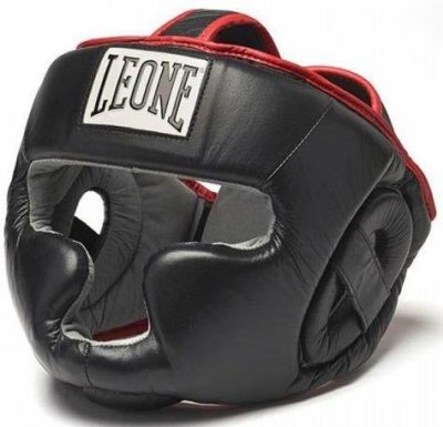 Боксерский шлем Leone Full Cover Black