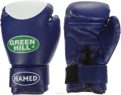 Боксерские перчатки &quot;HAMED&quot; Green Hill (синий)