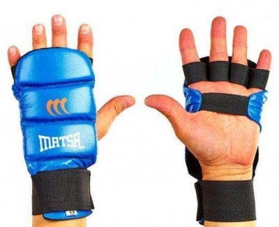 Перчатки для каратэ Matsa MA-1804 синие
