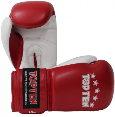 Боксерские перчатки TOP TEN NKII красные