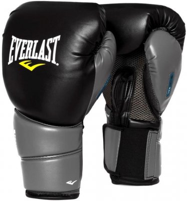 Боксерские перчатки Everlast Protex2 Evergel Training Boxing Gloves (черные)