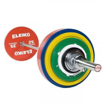 Штанга для пауэрлифтинга тренировочная Eleikoв сборе 185 кг