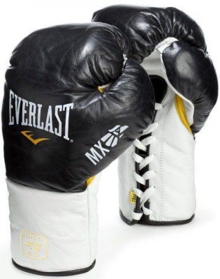 Профессиональные перчатки EVERLAST MX Pro Fight (мексиканского типа) черные