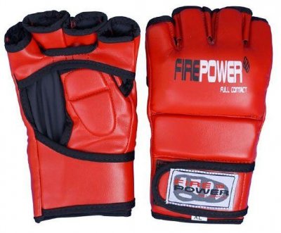 Перчатки для ММА FirePower FPMGA1 Red