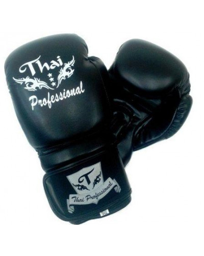 Боксерские перчатки Thai Professional BG3 Black
