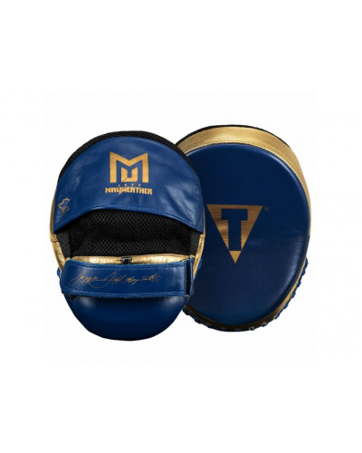 Боксерские лапы Title Jeff Mayweather's Doom Mitts сине-золотые