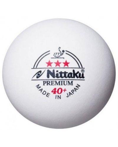 Мячи для настольного тенниса Nittaku Premium 3* 40+ ITTF (3 шт.)