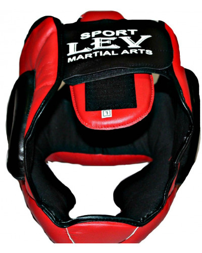Шлем тренировочный Lev Sport кожвинил (красный)