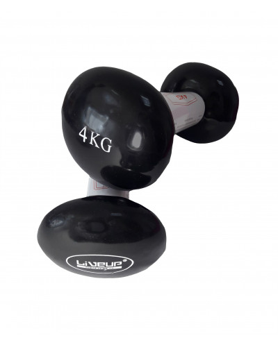 Гантели для фитнеса LiveUp Vinyl Dumbbell Egg Head (2х4 кг )
