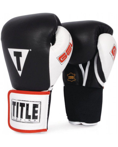 Боксерские перчатки Title Gel World Elastic Training Gloves (черные)