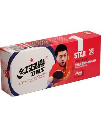 Мячи DHS ( 1* 40+ ITTF пачка 10 шт. белые)