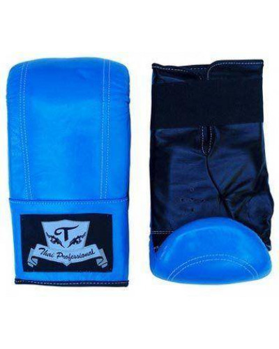Перчатки снарядные Thai Professional BG6 Blue кожа