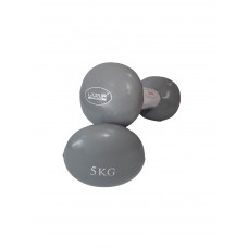 Гантели для фитнеса LiveUp Vinyl Dumbbell Egg Head (2х5кг )