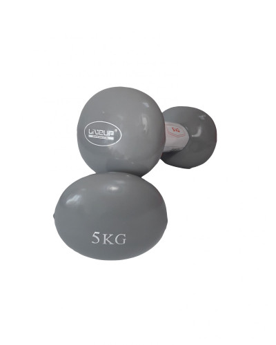 Гантели для фитнеса LiveUp Vinyl Dumbbell Egg Head (2х5кг )
