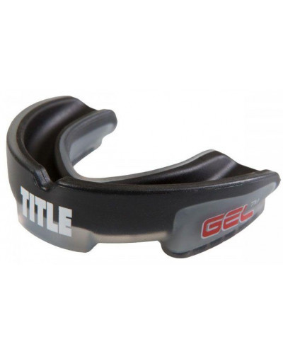 Капа боксерская Title Gel Triple-Shox Mouthguard (черно-серая)