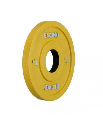 Олимпийский цветной диск для соревнований и тренировок Eleiko 1,5 кг