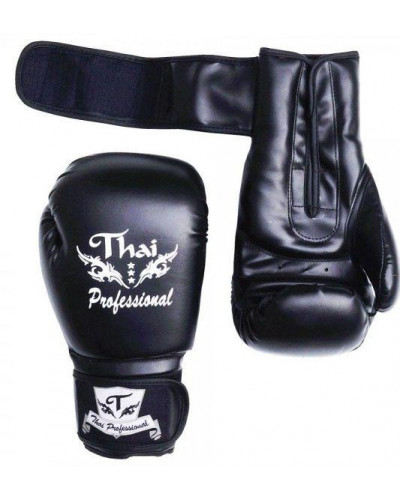 Боксерские перчатки Thai Professional BG3 Black