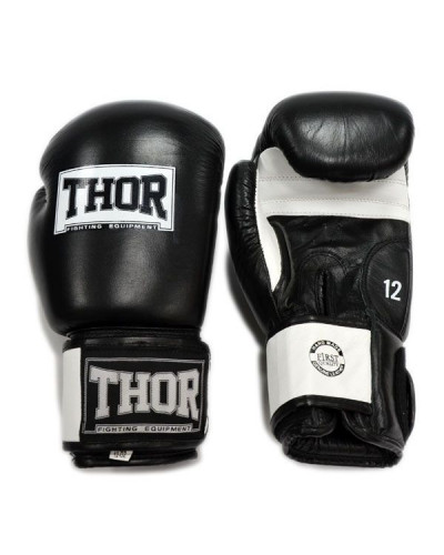 Боксерские перчатки THOR SPARRING (PU) черно-белые