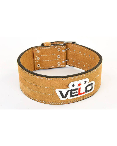 Пояс для пауэрлифтинга кожаный VELO 10см на пряже