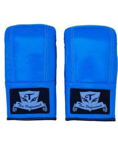 Перчатки снарядные Thai Professional BG6 Blue кожа