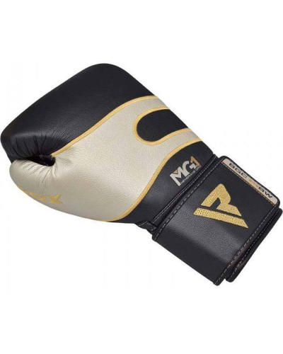 Боксерські рукавички RDX Leather (чорно-білі)