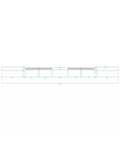 GO320 OLYMPIC BAR WITH LOCK JAW HMS