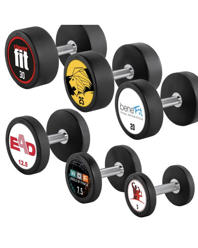 Гантель PRO-Style – Rubber Dumbbells - 2,5 – 60 кг з індивідуальним дизайном