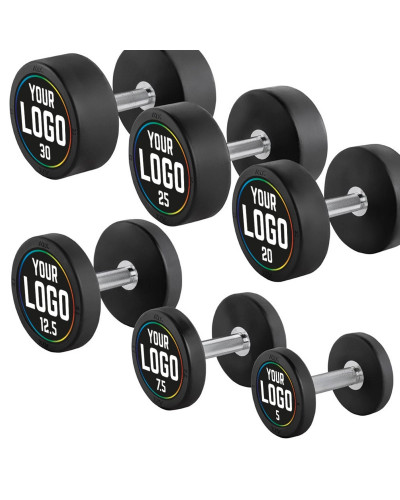 Гантель PRO-Style – Rubber Dumbbells - 2,5 – 60 кг з індивідуальним дизайном