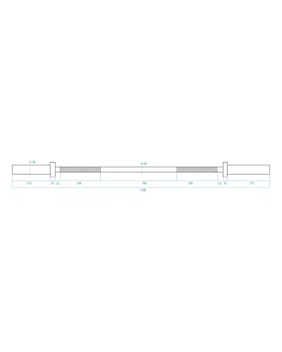 GO160 OLYMPIC BAR WITH LOCK JAW HMS PREMIUM