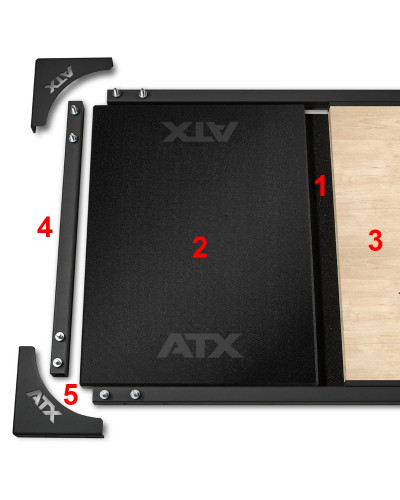 Платформа ATX Deadlift-Kreuzheben – Plattform 250 x 88 cm – Vollgummi – Customized