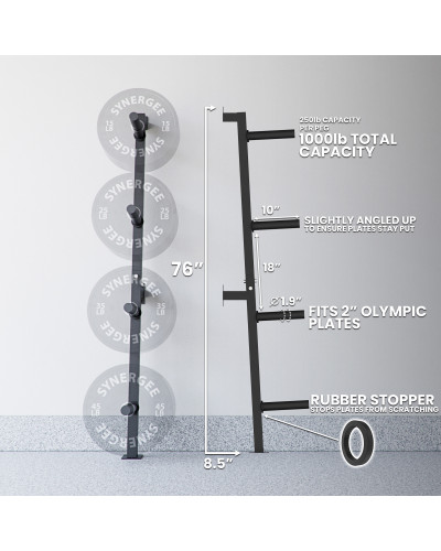 Стійка Synergee Weight Plate Wall Storage Rack