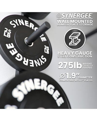 Стійка Synergee Weight Plate Wall Storage Rack