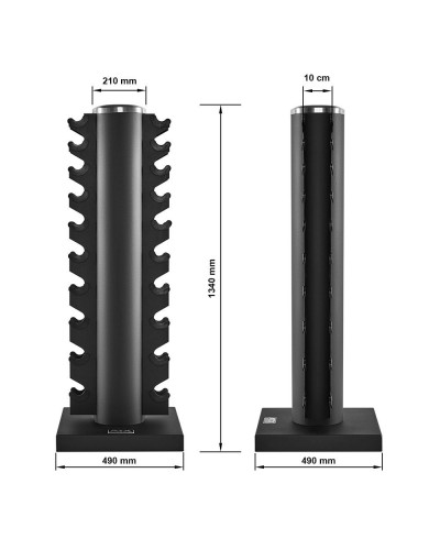 Набір гантелей та стійка Chromhantelsatz 1-10 kg inklusive ATX® Ablagesäule