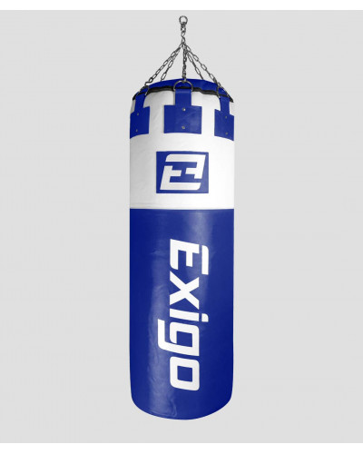 Exigo Super Pro Шкіряний Боксерський Мішок 4 фути 6 дюймів 75 кг Immensus - Синій/Білий