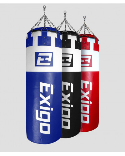 Exigo Super Pro Шкіряний Боксерський Мішок 4 фути 6 дюймів 75 кг Immensus - Синій/Білий