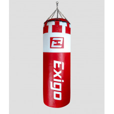 Exigo Super Pro Шкіряний Боксерський Мішок 4 фути 6 дюймів 75 кг Immensus - Червоний/Білий