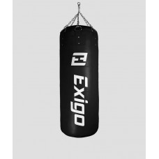 Exigo Супер Про 4-футовий 60 кг великий шкіряний боксерський мішок – чорний
