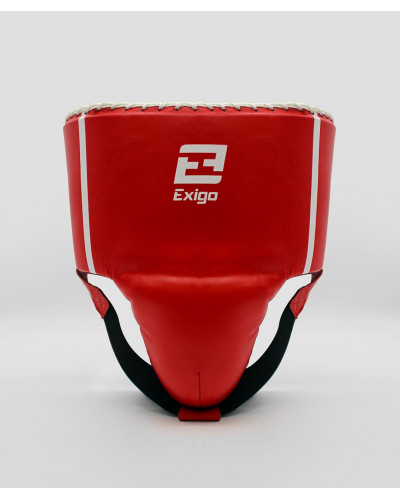 Exigo C4 Класичний Шкіряний Захист Живота - Червоний-Білий