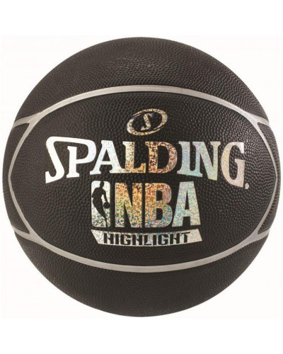 Баскетбольный мяч Spalding NBA Black Silver Highlight