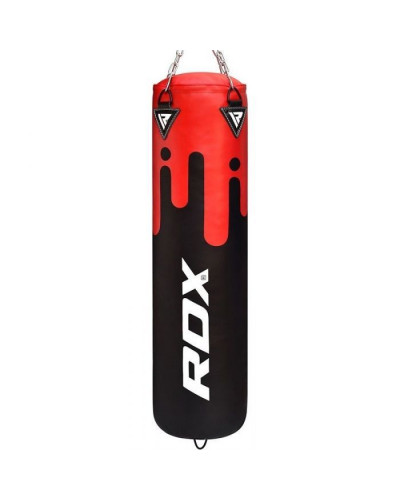 Боксерский мешок RDX Leather Black/Red 1.5 м, 45-55 кг