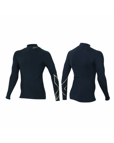 Компрессионная футболка мужская 2XU Elite MCS Thermal c длинным рукавом MA3509a черно/золотая