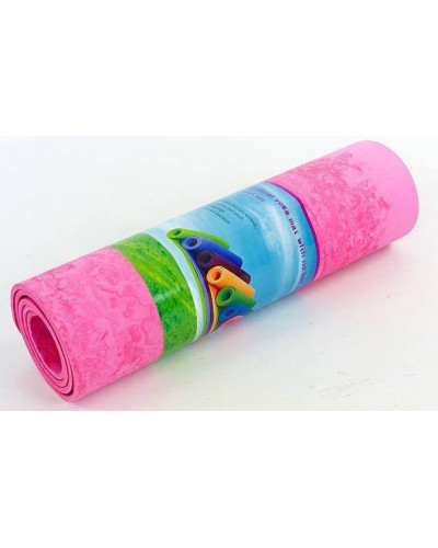 Килимок для фитнеса и йоги Yoga Mat PVC 4 мм. с чехлом (фиолетовый)