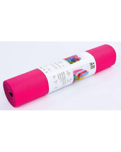 Килимок для фітнесу та йоги Yoga Mat PVC 6 мм. двухслойный (помаранчево-чорний)