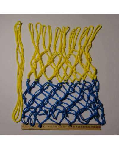 Сетка баскетбольная Time Игровая желто-синяя