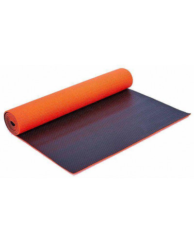 Килимок для фітнесу та йоги Yoga Mat PVC 6 мм. двухслойный (помаранчево-чорний)