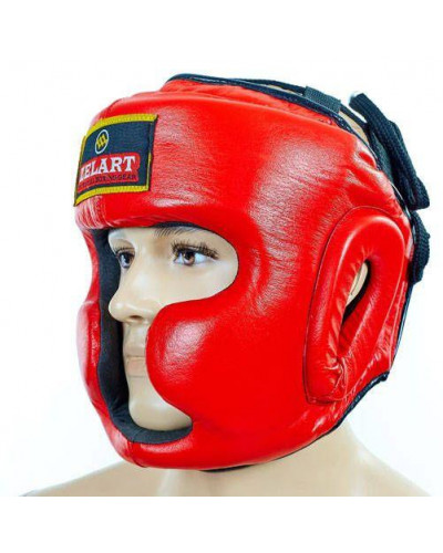Шолом боксерський Zelart Sport ZB-5007-R (червоний) (XL)