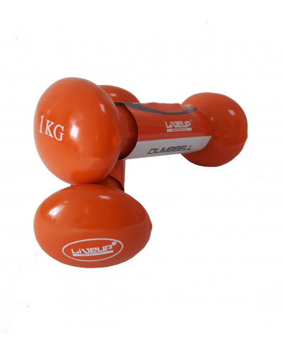 Гантели для фитнеса LiveUp Vinyl Dumbbell Egg Head (2х1 кг )