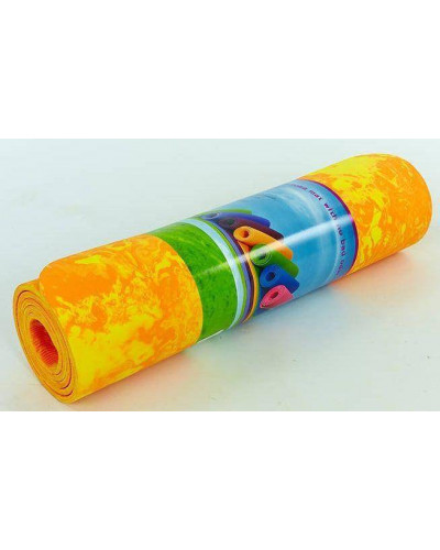 Килимок для фитнеса и йоги Yoga Mat PVC 4 мм. с чехлом (фиолетовый)