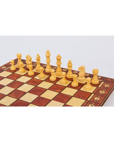 Шахматы, шашки, нарды 3 в 1 деревянные с магнитом W7702H 29*29 см